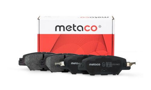 Колодки тормозные дисковые Metaco, задние, комплект на ось (4 шт), арт. 3010-411