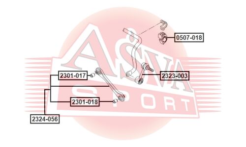 Втулка стабилизатора Asva, арт. 0507-018