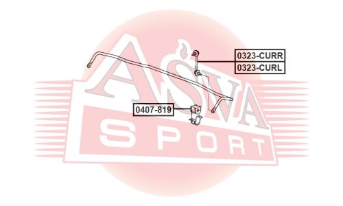 Втулка стабилизатора Asva, арт. 0407-819