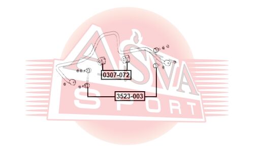 Втулка стабилизатора Asva, арт. 0307-072