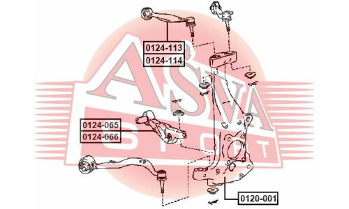 Опора шаровая Asva, передняя, арт. 0120-001
