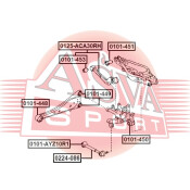 Рычаг подвески Asva, задний, нижний, арт. 0224-086
