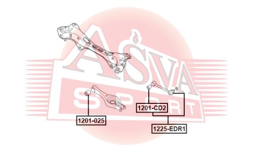 Сайлентблок рычага подвески Asva, арт. 1201-025