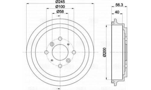 Барабан тормозной для а/м Suzuki Liana (01-)/Baleno (95-) Trialli, арт. TF 211307