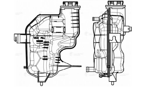 Бачок расширительный охлаждающей жидкости Luzar, для Land Rover Discovery / RR Sport, арт. LET 1012