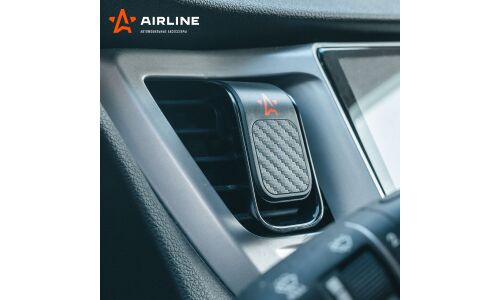 Держатель для телефона Airline, в дефлектор (прищепка), магнитный, чёрный, арт. AEAG004