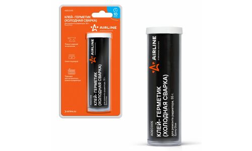 Холодная сварка Airline Epixy Glue, для ремонта радиатора, клеит под водой, туба 55г, арт. ADEC005