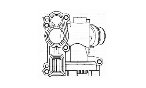 Корпус термостата Luzar, для Volkswagen Passat B6, Skoda Octavia A5, с датчиком, арт. LT 1827