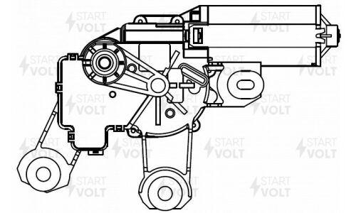 Мотор-редуктор стеклоочистителя Startvolt, задний, для Land Rover Freelander II, арт. VWB 2602