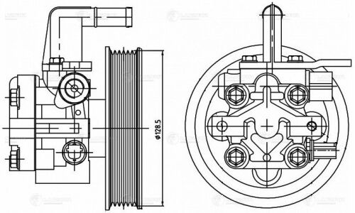 Насос гидроусилителя руля Luzar, для KIA Sorento, Hyundai Santa Fe, арт. LPS 0806