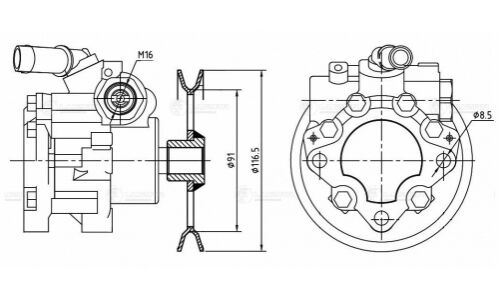 Насос гидроусилителя руля Luzar, для Gazelle Бизнес, арт. LPS 0302
