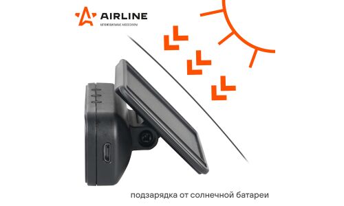Система контроля давления в шинах TPMS, 4 внеш. датчика, дисплей на лоб. стекло, солнеч. Панель AIRLINE, арт. AEBJ002