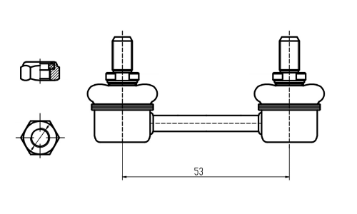 Стойка стабилизатора (линк) Trialli, передняя, для Hyundai Elantra / Sonata, арт. SP 0812