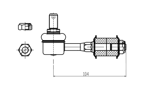 Стойка стабилизатора (линк) Trialli, передняя, для Hyundai Sonata, арт. SP 0820