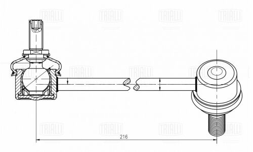 Стойка стабилизатора (линк) Trialli, передняя, правая, для KIA Picanto / Venga, арт. SP 0844