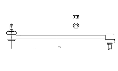 Стойка стабилизатора (линк) Trialli, передняя, для Mazda 3, арт. SP 2513