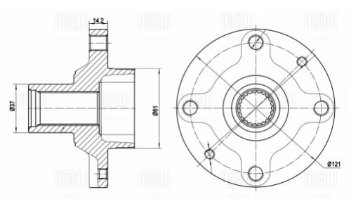 Ступица колеса Trialli, передняя, для Lada Vesta, арт. MR 0103