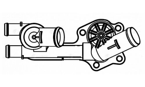Термостат Luzar, для Skoda Yeti, +80/89°С, с корпусом, арт. LT 1830