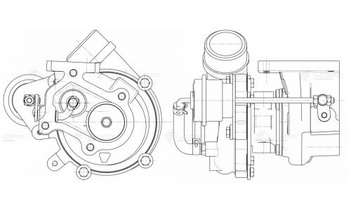 Турбокомпрессор для а/м Fiat Ducato (06-) 2.3TD (тип K03) Luzar, арт. LAT 1680