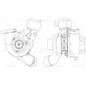 Турбокомпрессор для а/м Kia Sorento (06-) 2.5CRDi E-4 (BV43) Luzar, арт. LAT 0837