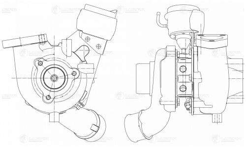 Турбокомпрессор для а/м Kia Sorento (06-) 2.5CRDi E-4 (BV43) Luzar, арт. LAT 0837