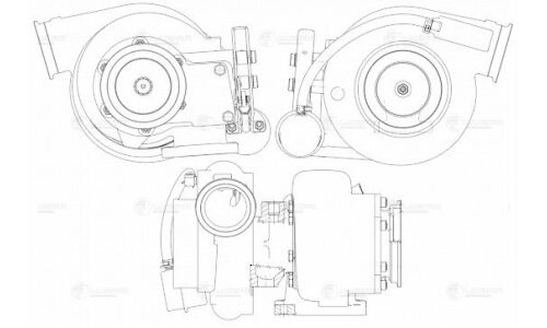 Турбокомпрессор для а/м КАМАЗ 740.70 E-4/5 левый/правый (тип S300G) HCV Luzar, арт. LAT 0775