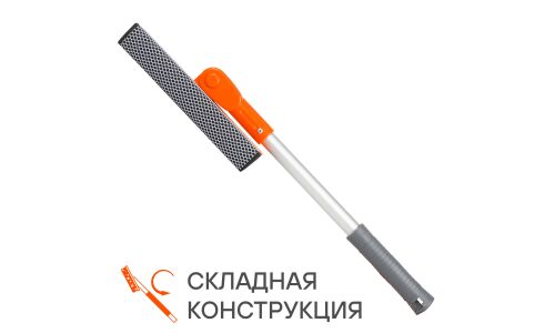 Губка для мытья Airline, поролон, с ручкой 40см, ширина рабочей поверхности 20см, с водосгоном, арт. ABGN005