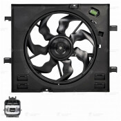 Вентилятор охлаждения радиатора Luzar, с кожухом и резистором, для двигателей 1.8T / 2.0i / 2.4i, для Geely Atlas, арт. LFK 3013