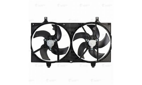 Вентилятор охлаждения радиатора Luzar, с кожухом, с 2 вентиляторами, для Nissan Almera / Primera, арт. LFK 1416
