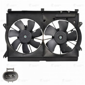 Вентилятор охлаждения радиатора Luzar, с кожухом, с 2 вентиляторами, для двигателей 2.0i / 2.4i, для Toyota Avensis, арт. LFK 1904