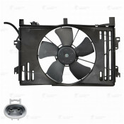 Электровентилятор охлаждения для а/м Toyota Corolla (01-)/Avensis (03-) 1.4i/1.6i/1.8i (с кожухом) Luzar, арт. LFK 1922