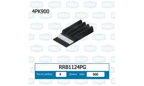 Ремень поликлиновой Krauf, арт. RRB1124PG