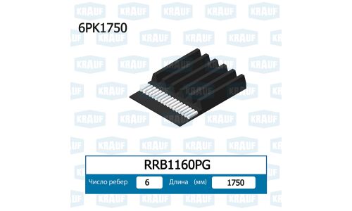 Ремень поликлиновой Krauf, арт. RRB1160PG