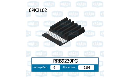Ремень поликлиновой Krauf, арт. RRB9239PG