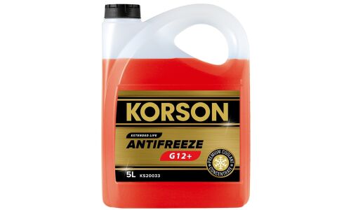 Антифриз Korson Extended Life Antifreeze, OAT, G12+, красный, концентрат, 5л, арт. KS20033