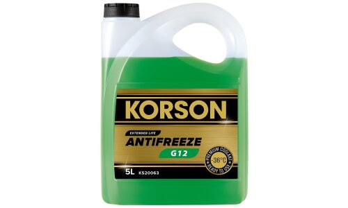 Антифриз Korson Extended Life Antifreeze, OAT, G12, зелёный, -36°C, 5л, арт. KS20063