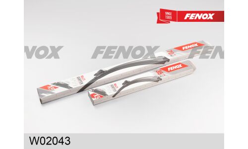 Щётка стеклоочистителя Fenox 700мм (28") + 350мм (14") бескаркасная, всесезонная, комплект 2 шт, арт. W02043