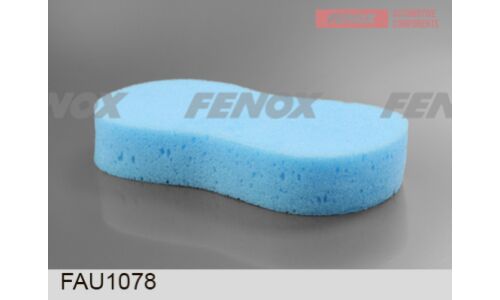 Губка Fenox, для мытья автомобилей, поролон, 220x110мм, голубая, арт. FAU1078