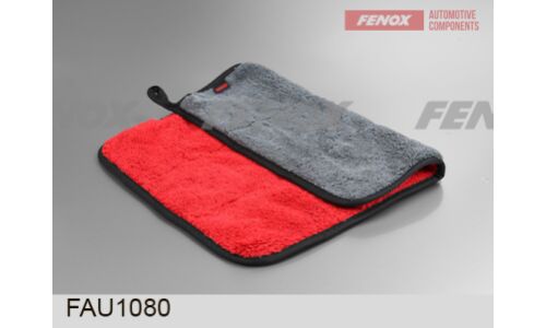 Салфетка из флиса двусторонняя, 30*40см, серый/красный Fenox, арт. FAU1080