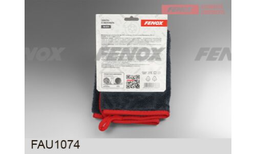 Салфетка Fenox, для сухой, влажной уборки и сбора воды, микрофибра, 400x400мм, серая, арт. FAU1074