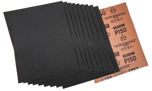 Бумага наждачная водостойкая 230x280 мм P150 DIY (10шт) ARNEZI, арт. R8011060