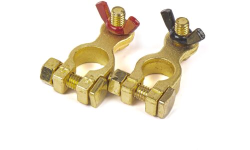 Клеммы АКБ медные 2шт, винтовое соединение ARNEZI, арт. A0103004