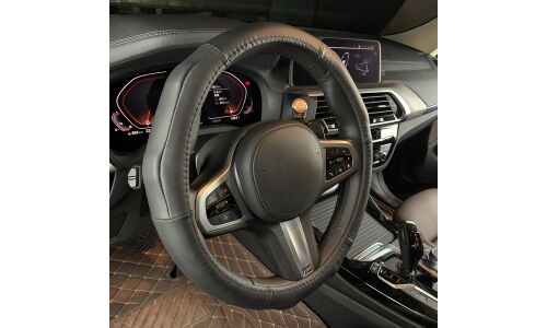 Оплетка на руль (L 40 см , нат. кожа) черная, формованная ARNEZI, арт. A0501034