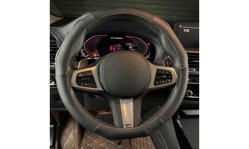 Оплетка на руль (L 40 см , нат. кожа) черная, формованная ARNEZI, арт. A0501034