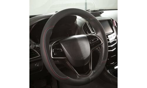 Оплетка на руль (M 38 см , иск. кожа PU) черная с перфорацией ARNEZI, арт. A0501036