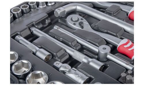 Набор инструментов Arnezi, с трещоткой, под размеры 1/2, 1/4, 3/8", комплект 147 предметов, арт. R0900147