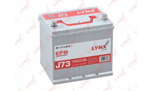 Аккумулятор LYNXauto EFB Q-55R/70D23R, 60Ач, 580А, необслуживаемый, арт. J73