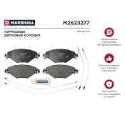 Колодки тормозные дисковые Marshall, передние, комплект на ось (4 шт), арт. M2623277