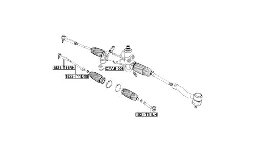 Тяга ру d18 | прав/лев Febest, арт. 1522-T11D18