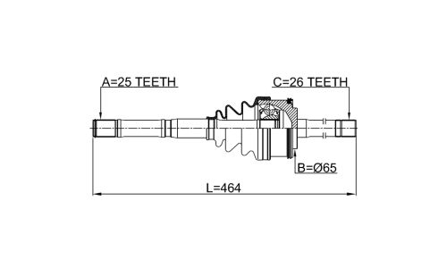 ШРУС Febest, наружный, арт. 2214-K2700